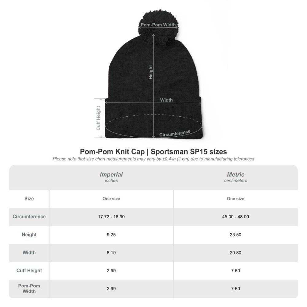 Picture of Pom-Pom Knit Cap (Embroidery)